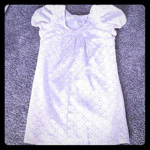 Cream w/Silver Accents Sheath Dress